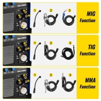 Сварочный аппарат VEVOR MIG 200 А IGBT, MIG MMA TIG 3 в 1