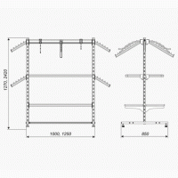Стеллажи для магазина одежды
