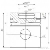 Поршень Д-260 Евро 2 (ЗиЛ, ГАЗ, МТЗ) и др. | 260-1004021Ж