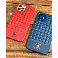 Кожаный чехол-накладка для iPhone Santa Barbara Polo red Club Knight iPhone 12 / 12 Pro