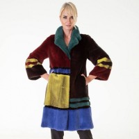 Продается шуба с натурального меха норка стиль Fendi, Oversize