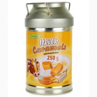 Копилка Woogie молочная карамель ж/б, 250г Карамельная коровка Woogie Milk Caramels