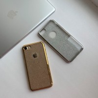 Силиконовый чехол «Блестки» 2 в 1 на Iphone 7/8