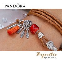 Pandora Шарм-подвеска оранжевые кисти 797212COE