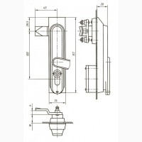 Замок с поворотной рукояткой ЗС-2