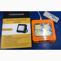 Переносной прожектор d8+solar, power bank 11000mah Power Bank 72 часа Переносной прожектор