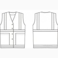 Жилет мужской рабочий сигнальный модель Ж-4-1
