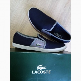 Слипоны Lacoste копия Темно синие 43, 44