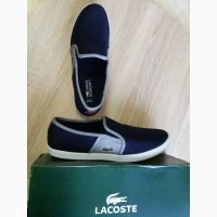 Слипоны Lacoste копия Темно синие 43, 44