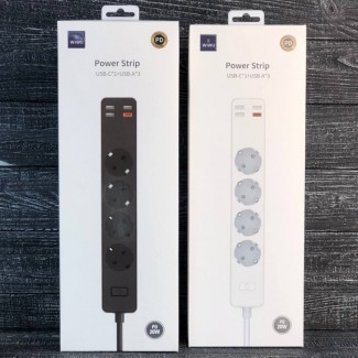 Сетевой фильтр WIWU Smart Power 20W Мережевий подовжувач від WIWU фильтр Power Strip с 4