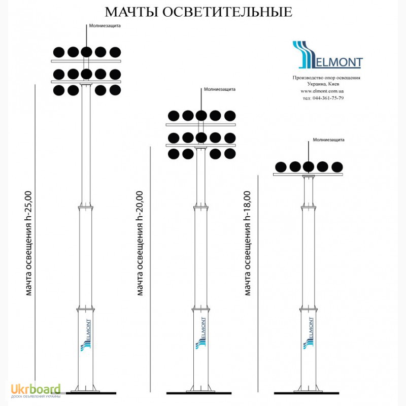 Мачта освещения чертеж
