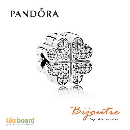 Оригинал PANDORA шарм-клипса лепестки любви 791805CZ