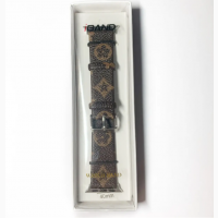 Ремешок Луи Витон Louis Vuitton для Apple Watch 45/44/42 эко-кожа реплика Буквы Brown