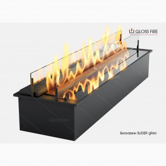 Дизайнерський біокамін SLIDER glass 600 Gloss Fire