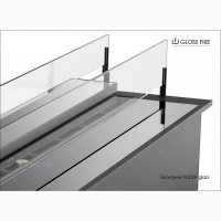 Дизайнерський біокамін SLIDER glass 600 Gloss Fire