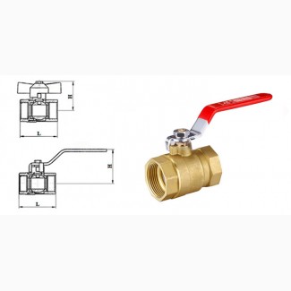 Кран латунный шаровой Broen Ballofix 34966B Ду 15 Ру 25