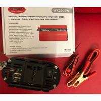 Преобразователь Автомобильный Инвертор 12v 220v 2000w Інвертор Wimpex POWER INVERTER авто