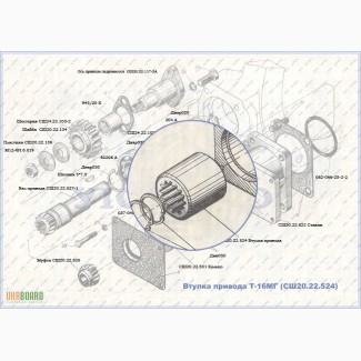 Втулка привода Т-16 МГ (СШ20.22.524)