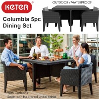 Комплект садовой мебели Columbia Dining Set 5 Pcs Нидерланды Allibert, Keter для дома