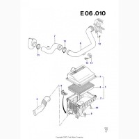 Воздуховод фильтра Форд Сиерра 1.8TD, Ford 89FF-9B660-CA, оригинал