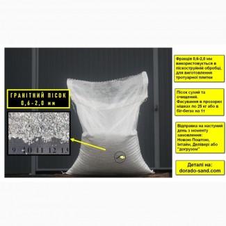 Гранітний пісок для піскострую 0, 6-2, 0 мм