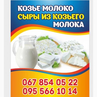 Продам козье молоко и сыры из козьего молока