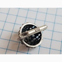 Серьга серебро 875, сетка. Серьги