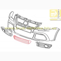 Решетка переднего бампера, центральная решетка бампера VAG PASSAT POLO Skoda