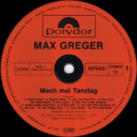 Виниловая пластинка Max Greger – Mach Mal Tanztag