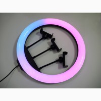 Кольцевая LED лампа RGB MJ36 36см 3 крепл.тел USB