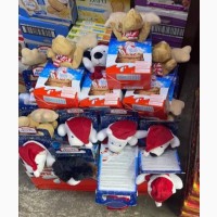 Новогодний набор шоколадок Kinder с мягкой игрушкой Медведь Олень Германия Kinder decase