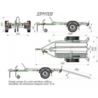 Прицеп для перевозки мотоцикла Кияшко 30РМ1108