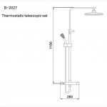 Душевая стойка с термостатом SunStar B-2027