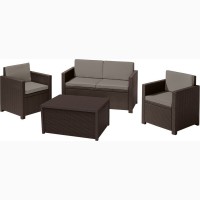 Комплект садовой мебели Monaco Set With Storage Table Нидерланды Allibert, Keter для дома