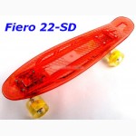 Скейт Penny Board 22-SD прозрачная светящаяся дека пенни лонгборд Cruiser Fish Line