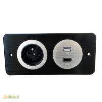 Врезной блок розеток d.Point 220+USB+HDMI