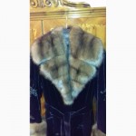 Шуба из стриженой черной норки впол Saga Furs Royal Распродажа