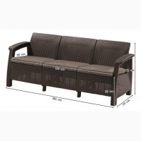 Голландська мебель из искусственного ротанга Corfu Love Seat Max