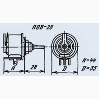 Резистор ППБ-25