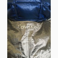 Женский пуховик Calvin Klein синяя со стальным отливом демисезонка