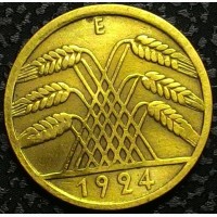 Германия 10 пфеннигов 1924 E год СОСТОЯНИЕ