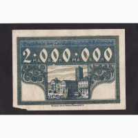 2 000 000 марок 1923г. 74090. Карлсруэ. Германия