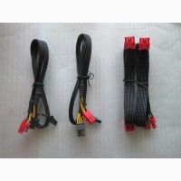 Модульний кабель PCI-E. 8pin на 8 (6 + 2). Плаский 50 см, круглий = 69 см. Новий