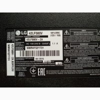 Плата MAIN EAX65610905, EAX65610906 для телевизора LG 42LF580V