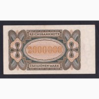 2 000 000 марок. 1923г. 099469. Берлин. Германия. Отличная в коллекцию