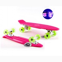 Пенни борды Penny Board Fish Skateboards cо светящимися колесами. Наличие в Киеве