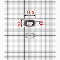 Люверс овальный K.OZ-60 комплект с креплениями