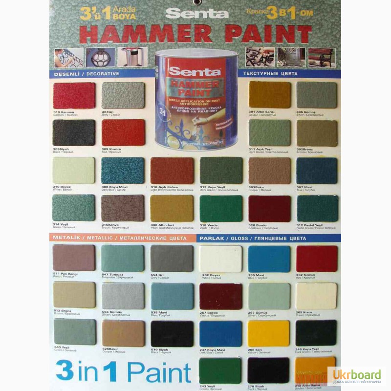 Senta hammer paint чем разводить