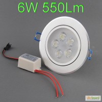 Светодиодный светильник 6W Led 5x1W