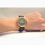 Мужские классические часы Rolex Skeleton Black Gold с гарантией